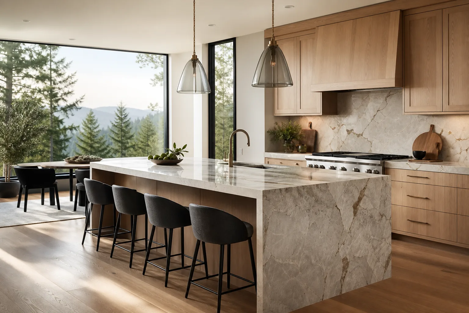 Kitchen Storage Ideas That Maximize Space featured image. Finished premium kitchen remodel with warm cabinetry and stone surfaces