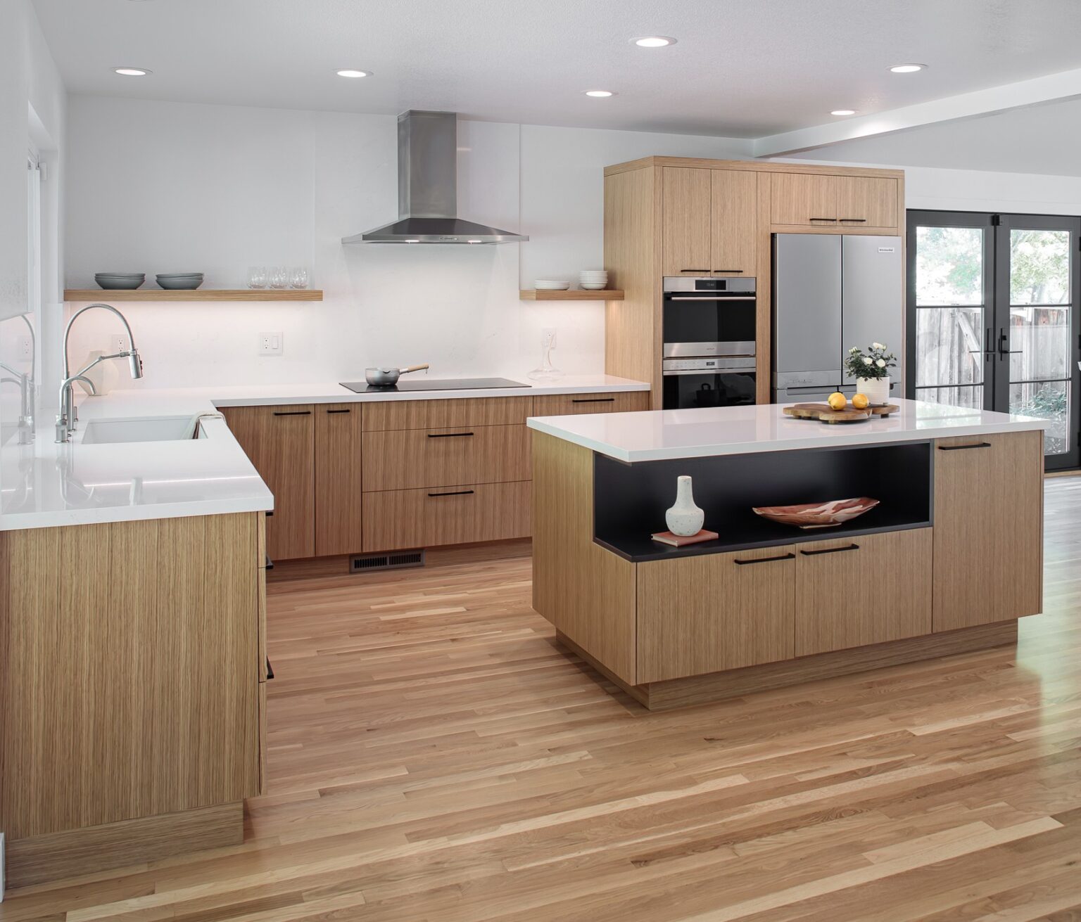 Kitchen Remodeling Cost Guide for King County inspiration. Contemporary kitchen remodel with oak cabinets and wood floors