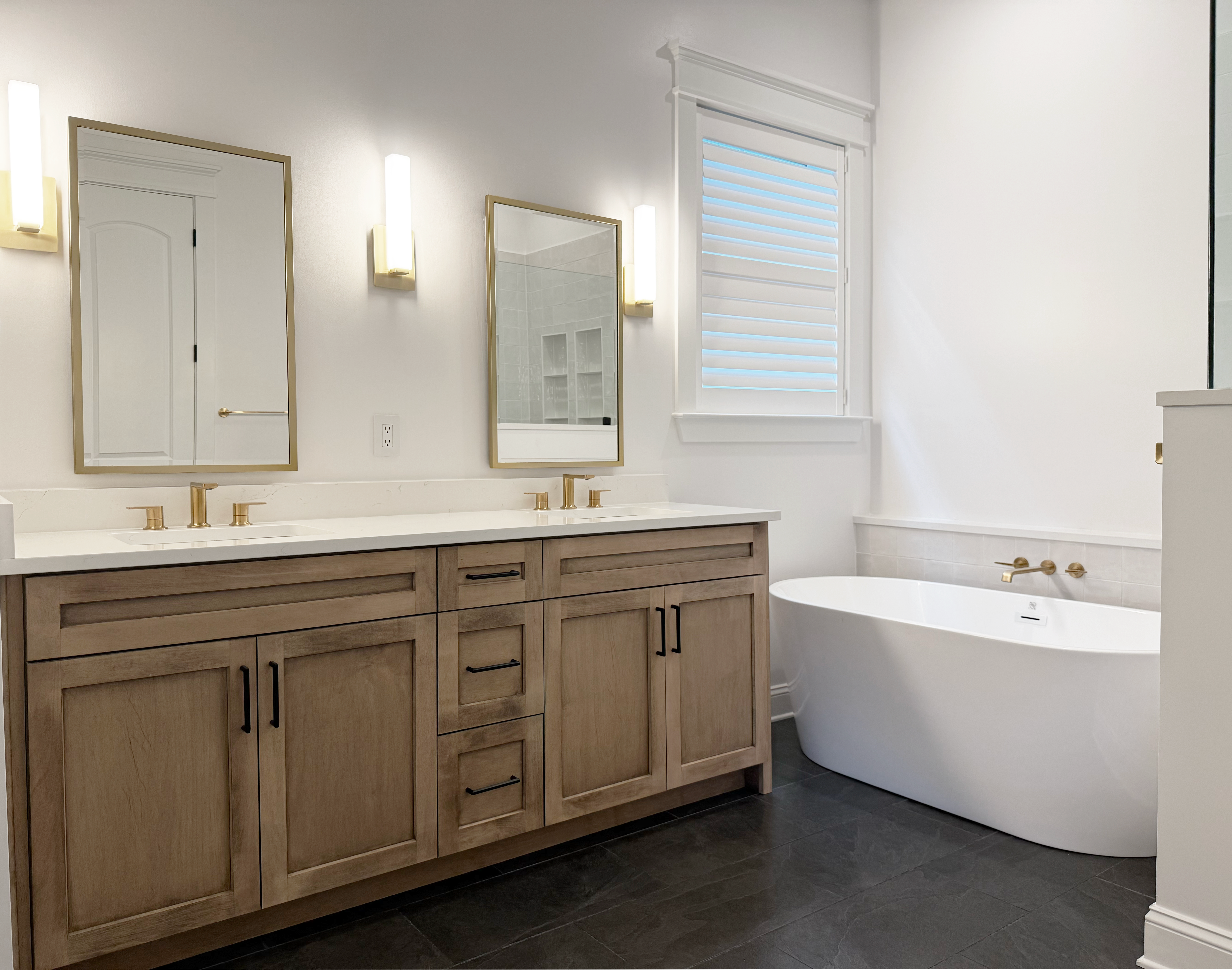 Bathroom Remodeling in King County inspiration. Finished bathroom remodel with modern tile and bright finishes